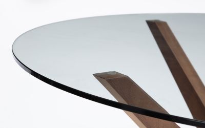 Large 140Cm Round Glass Table