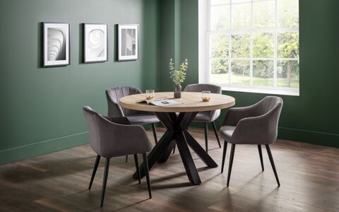 Scalloped Dining Chair - Grey
