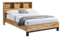 BAL208 Bookcase Headboard Bed 135Cm - Light Oak