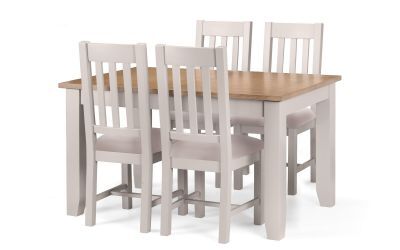 Extending Dining Table - Elephant Grey/Pale Oak