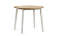 LIN004 Round Drop Leaf Table - Natural Top
