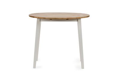 Round Drop Leaf Table - Natural Top
