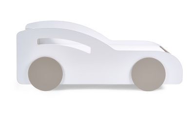 Toddler Car Bed - White