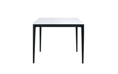 Square Stone Top Dining Table - White Marble