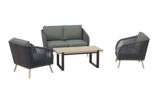 2 Seater Suite with Coffee Table