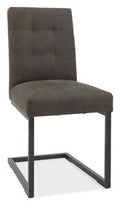 2003-09UC-DGY Upholstered Cantilever Chair - Dark Grey Fabric (Pair)
