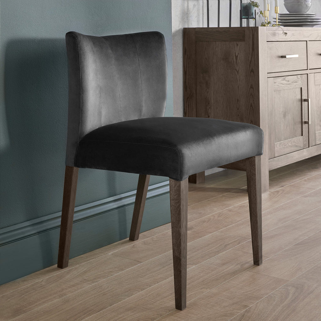 2690-09U-GU Low Back Uph Chair - Gun Metal Velvet Fabric.jpg