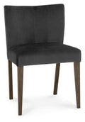 2690-09U-GU Low Back Uph Chair - Gun Metal Velvet Fabric (Pair)