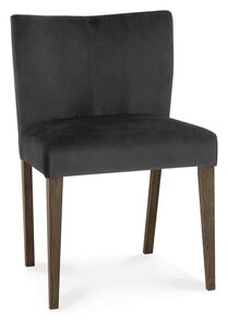 2690-09U-GU Low Back Uph Chair - Gun Metal Velvet Fabric (Pair)