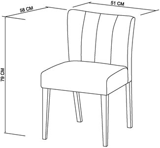 Low Back Upholstered Chair - Pebble Fabric (Pair)