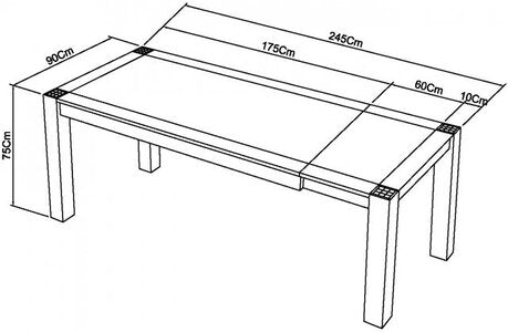 Large End Extension Table