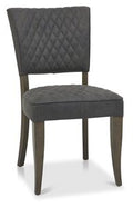2740-09U-DGY Uph Chair With Diamond Stitched Back & Seat - Dark Fabric (Pair)