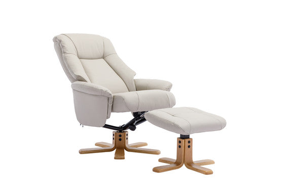 Swivel Recliner - Leather/Match