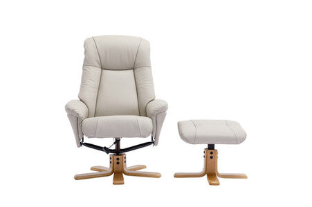 Swivel Recliner - Leather/Match