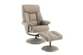 Swivel Recliner - Plush Faux Leather