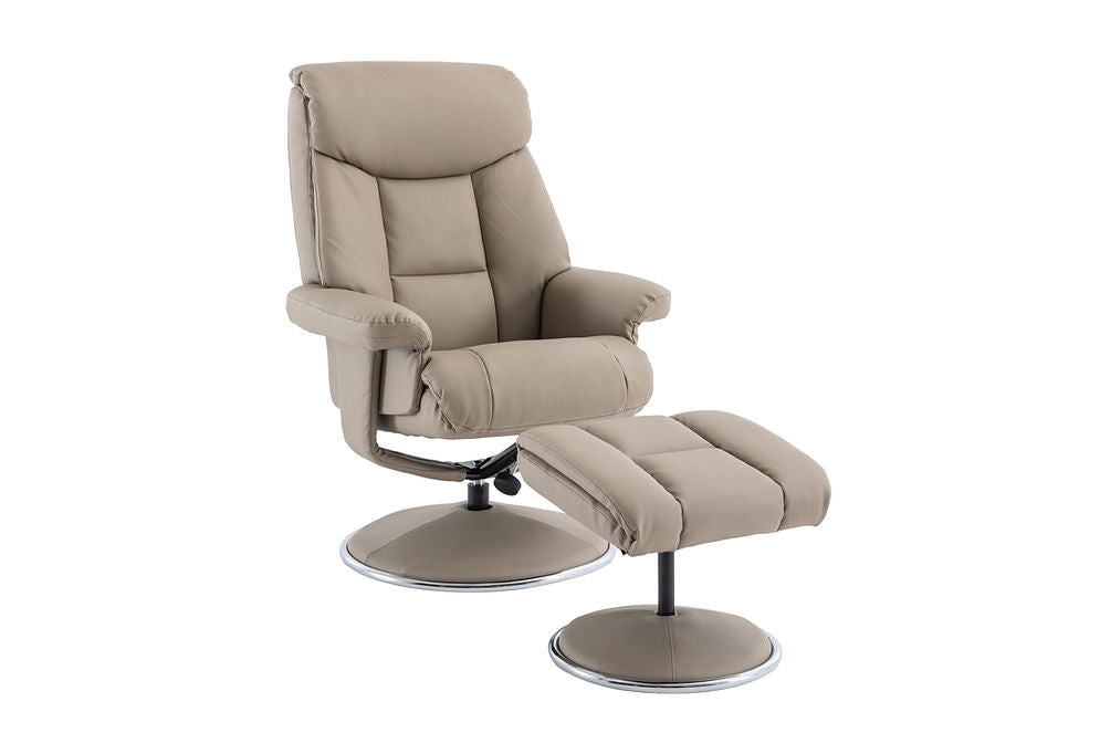 Swivel Recliner - Plush Faux Leather