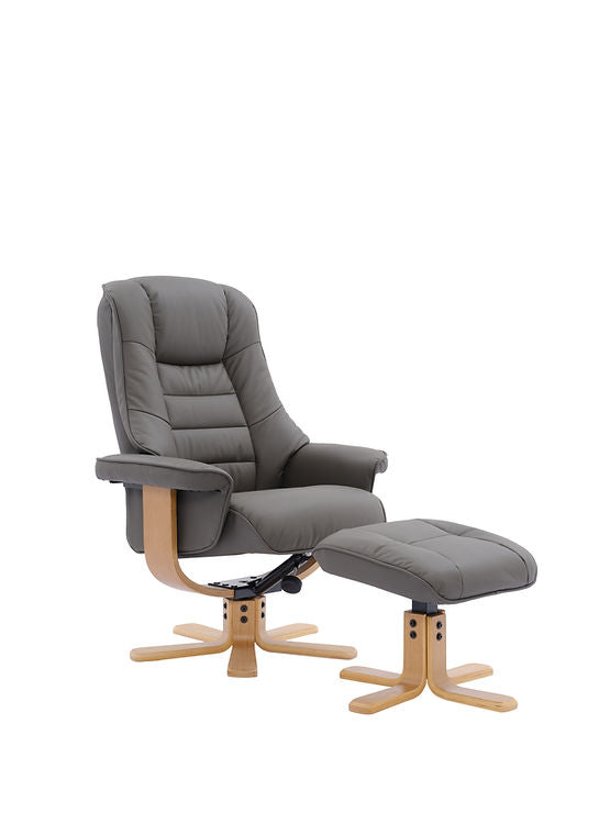 Swivel Recliner - Leather/Match