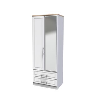 2ft6in 2 Drawer Mirror Robe