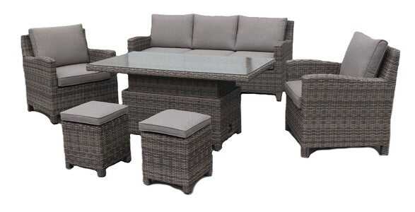3 Seater Lounge Set Adj. Table