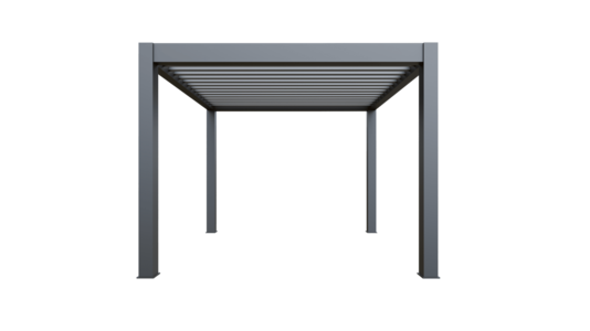 Saturn Aluminium Pergola - 3m Square Grey