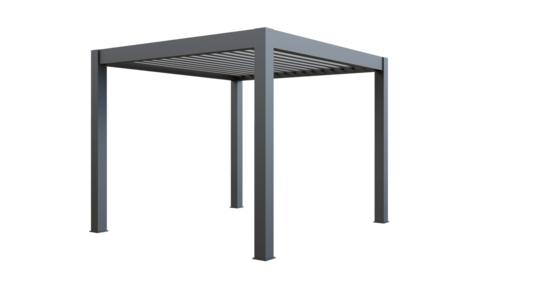 Saturn Aluminium Pergola - 3m Square Grey