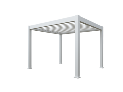 Saturn Aluminium Pergola - 3m Square White