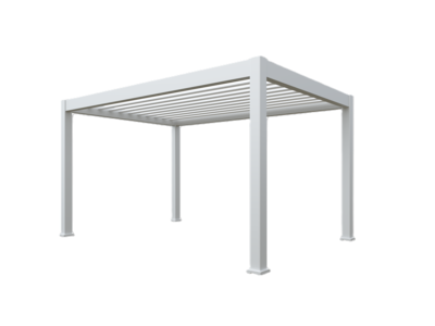 Saturn Aluminium Pergola - 4m x 3m Rectangular White