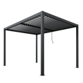 Entry Aluminium Pergola - 4m x 3m LED Lights in Grey
