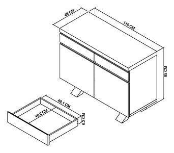 4016-10 Narrow Sideboard