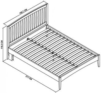 150Cm Spindle Low Footend Bedstead