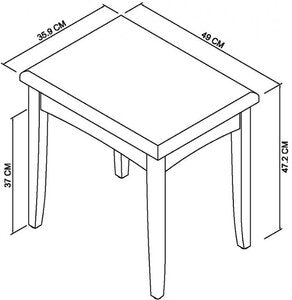 Stool - Gun Metal Fabric