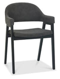 Upholstered Arm Chair - Dark Fabric