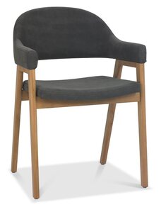 6049-09UA-DGY Upholstered Arm Chair - Dark Fabric