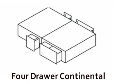090cm / 2+2 Drawer