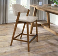 Upholstered Bar Stool - Ivory Bonded Leather (Single)