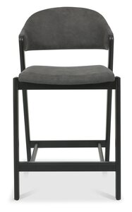 Upholstered Bar Stool - Dark Fabric (Single)