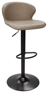 H2040-09-STV Rosso Gaslift Swivel Barstool In S Vintage Faux Leather With Black Sand Powder Coated Legs (Single)