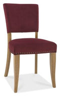 5680-09U-VCR Upholstered Chair - Crimson Velvet Fabric (Pair)