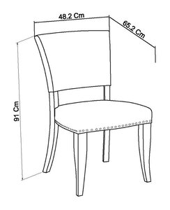 Upholstered Chair - Crimson Velvet Fabric