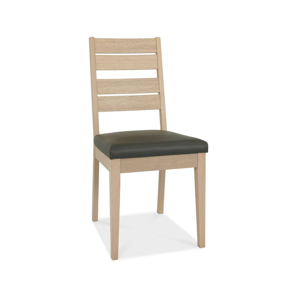 5682-09SB-DGY Chair - Dark Faux Leather (Pair)