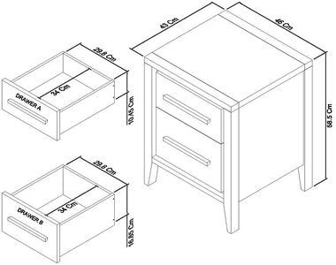 2 Drawer Nightstand