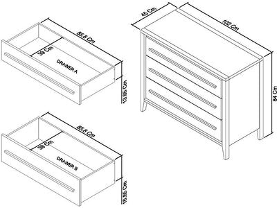 3 Drawer Chest