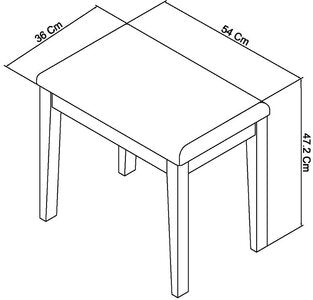 Stool - Ivory Bonded Leather