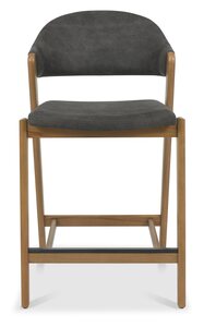 Upholstered Bar Stool - Dark Fabric (Single)