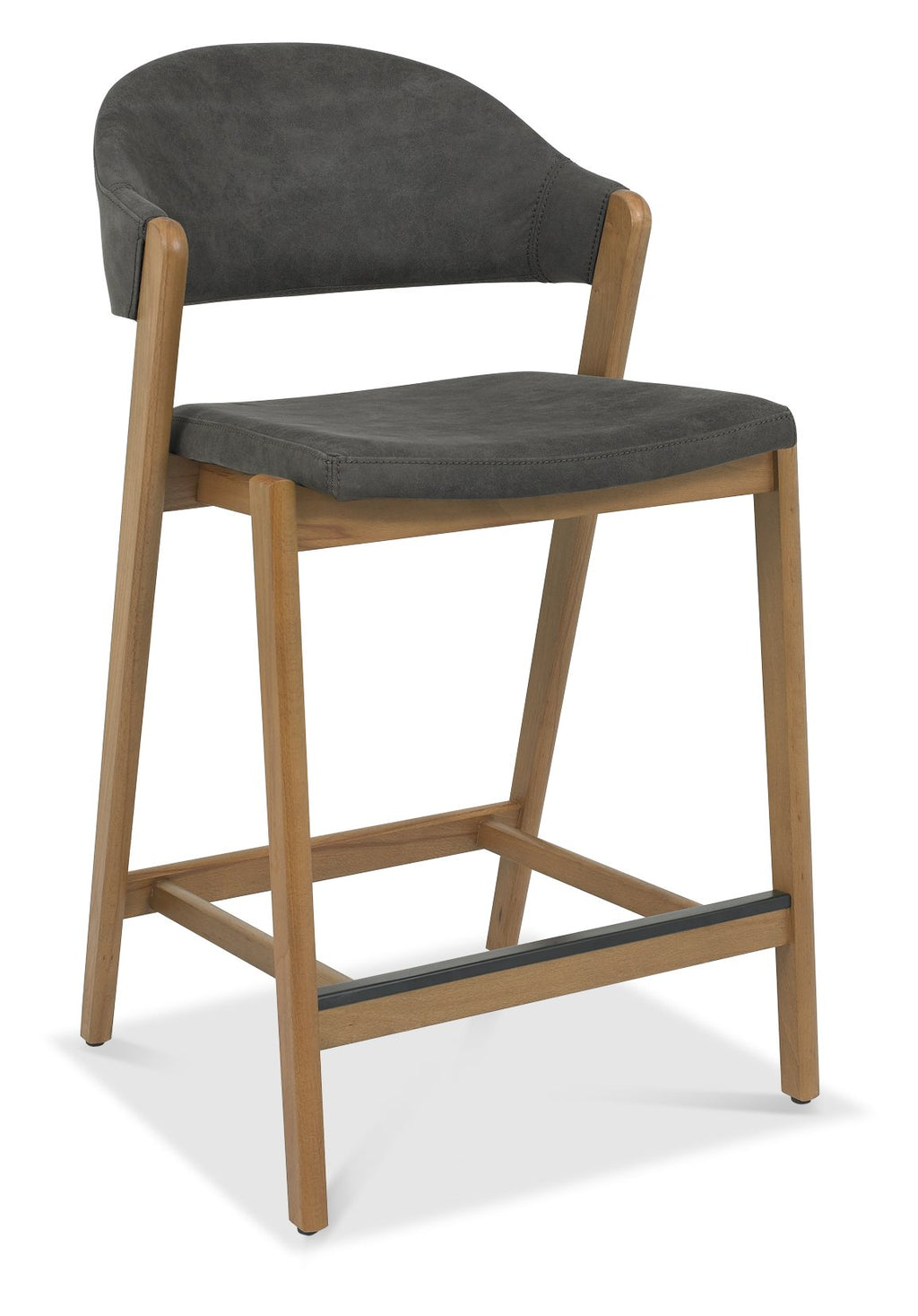 6049-09BSU-DGY Upholstered Bar Stool - Dark Fabric (Single)