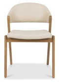 6049-09U-IV Upholstered Armless Chair - Ivory Bonded Leather