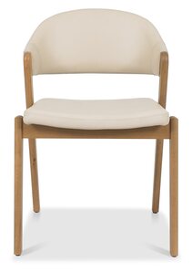 6049-09U-IV Upholstered Armless Chair - Ivory Bonded Leather