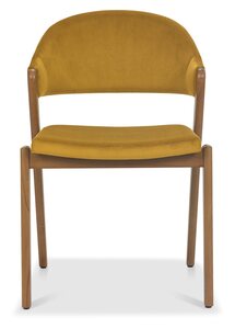Upholstered Chair - Mustard Velvet