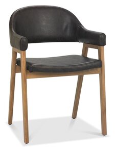 6049-09UA-OWV Upholstered Arm Chair - Old West Vintage Bonded Leather (Pair)