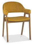 6049-09UA-VMU Upholstered Arm Chair - Mustard Velvet (Pair)
